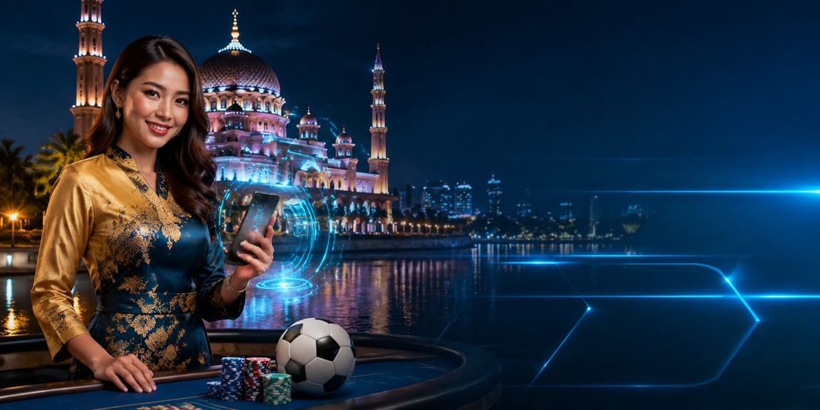 Pemain bertaruh pada perlawanan bola sepak melalui platform 165 di Putrajaya Malaysia